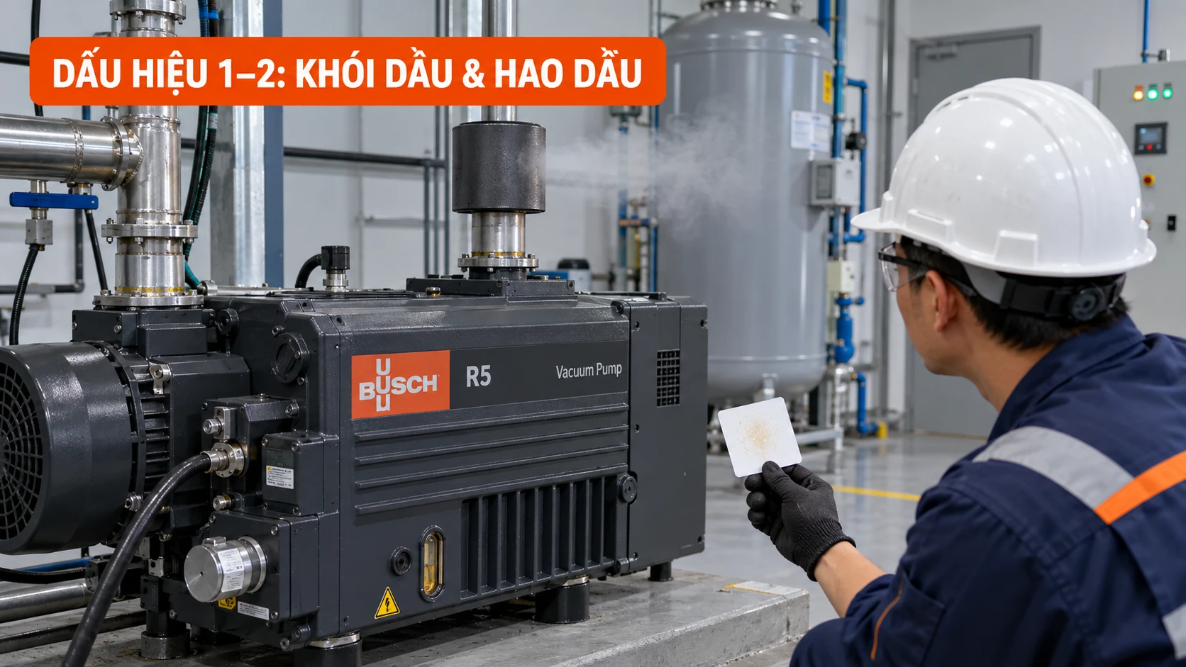 7 Dấu Hiệu Nên Thay Lọc Tách Dầu Bơm Busch R5?