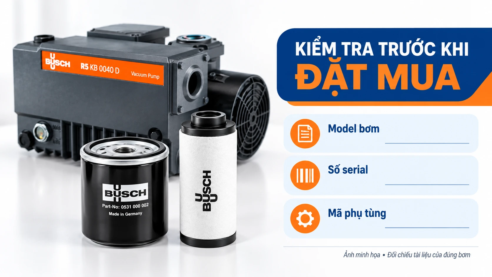 Phân Biệt Lọc Dầu Và Lọc Tách Dầu Busch: Tránh Mua Nhầm Phụ Tùng