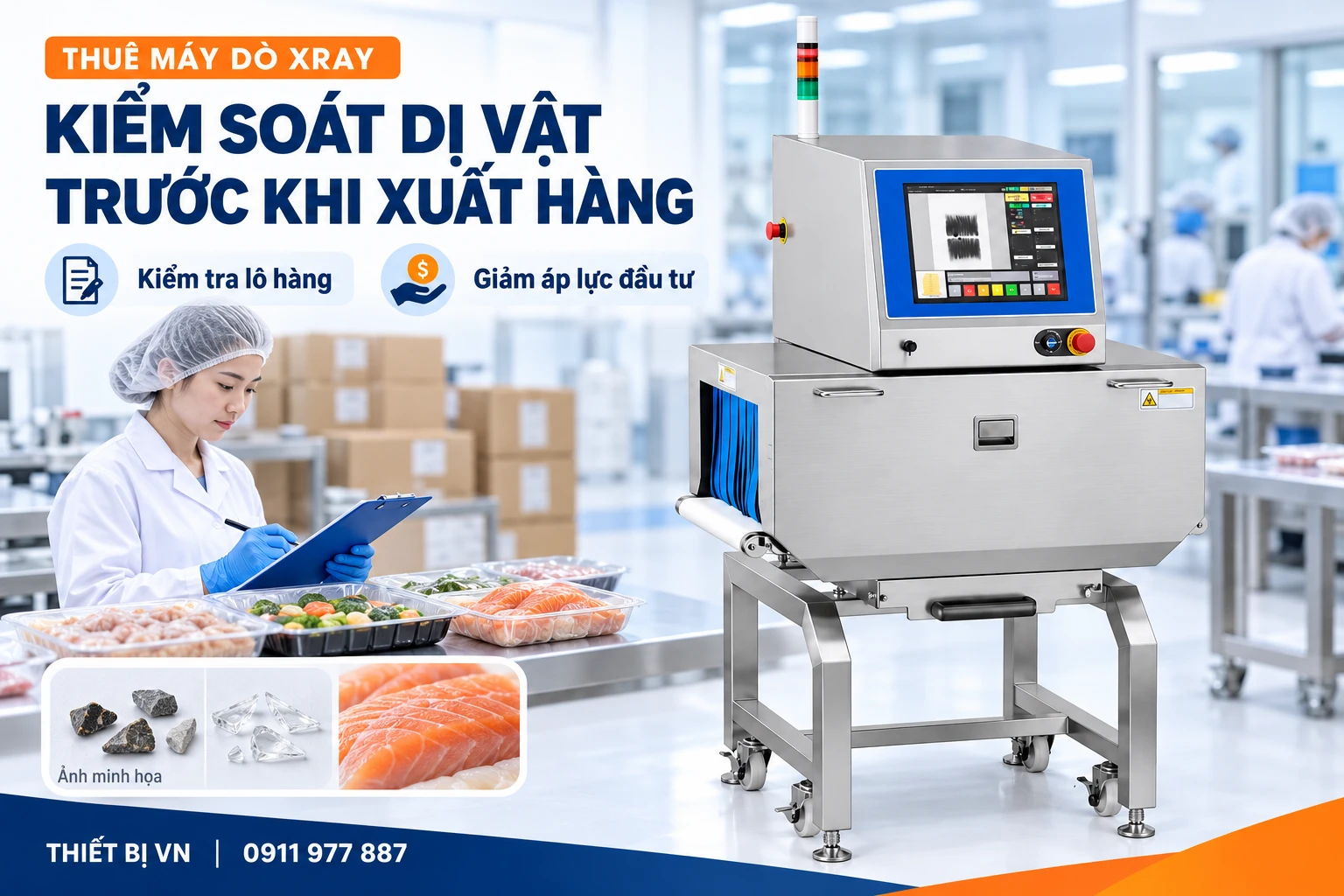 Cho Thuê Máy Dò Tạp Chất Xray Chất Lượng Cao, Uy Tín