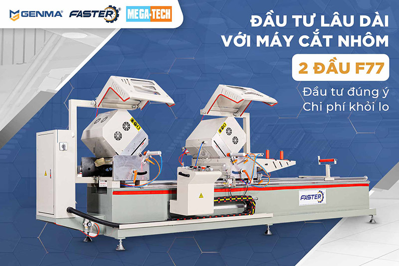 Máy cắt nhôm 2 đầu F77 - Ảnh 2