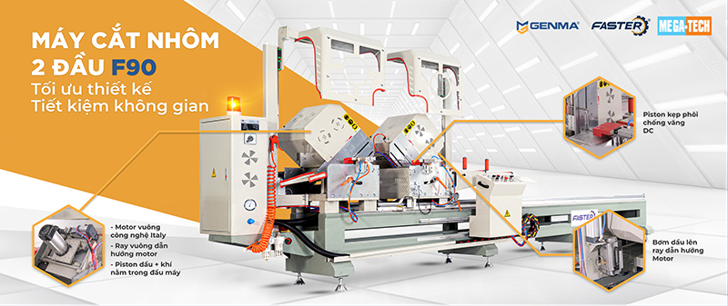 Máy cắt nhôm 2 đầu F90 - Ảnh 6