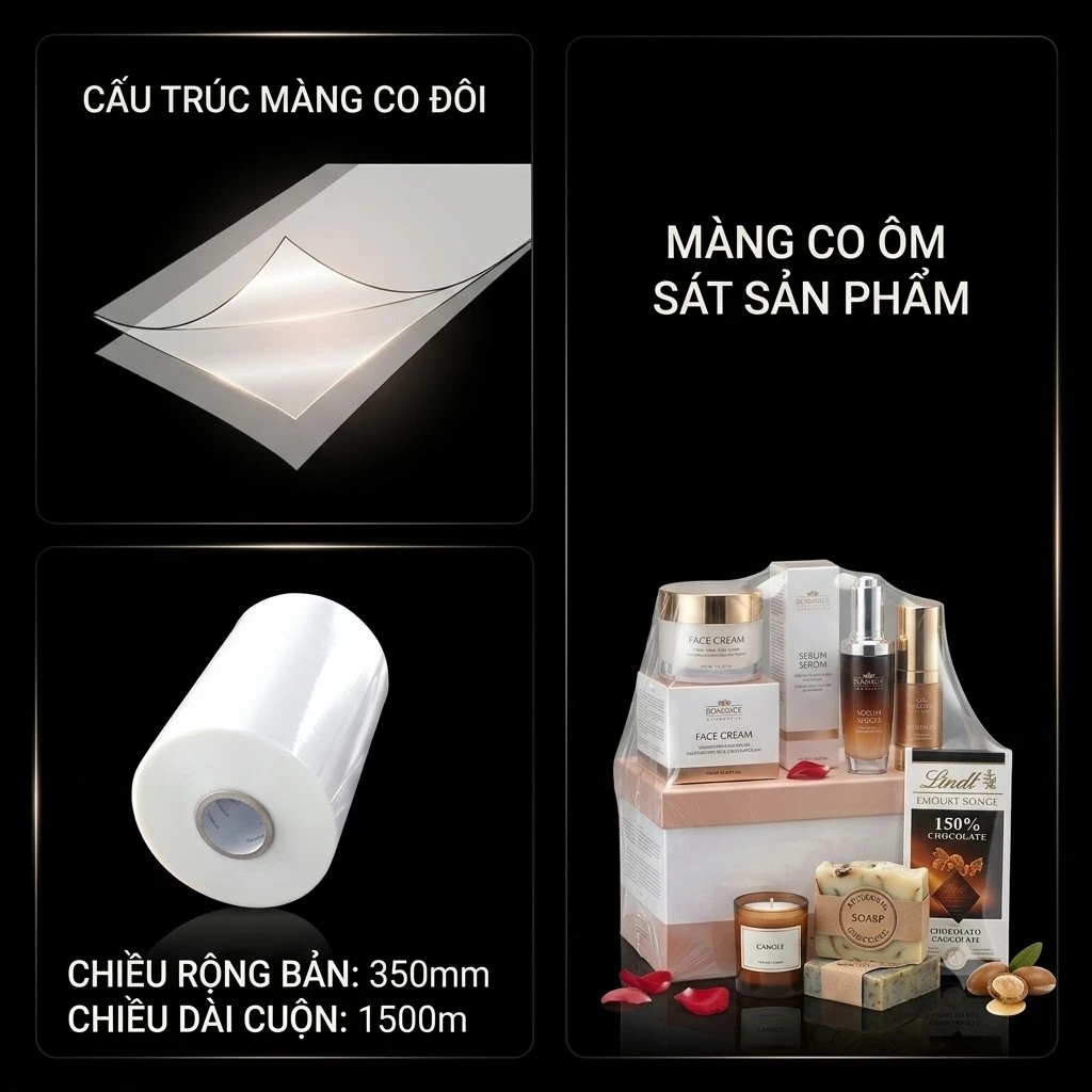 màng co pof đôi bọc sản phẩm