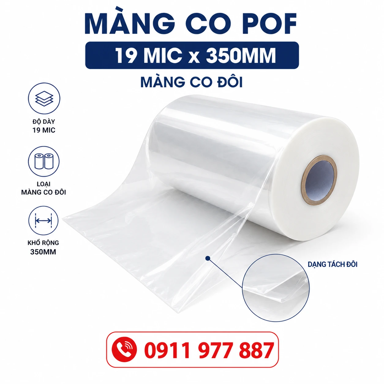 MÀNG CO POF 19 MIC 350 MM