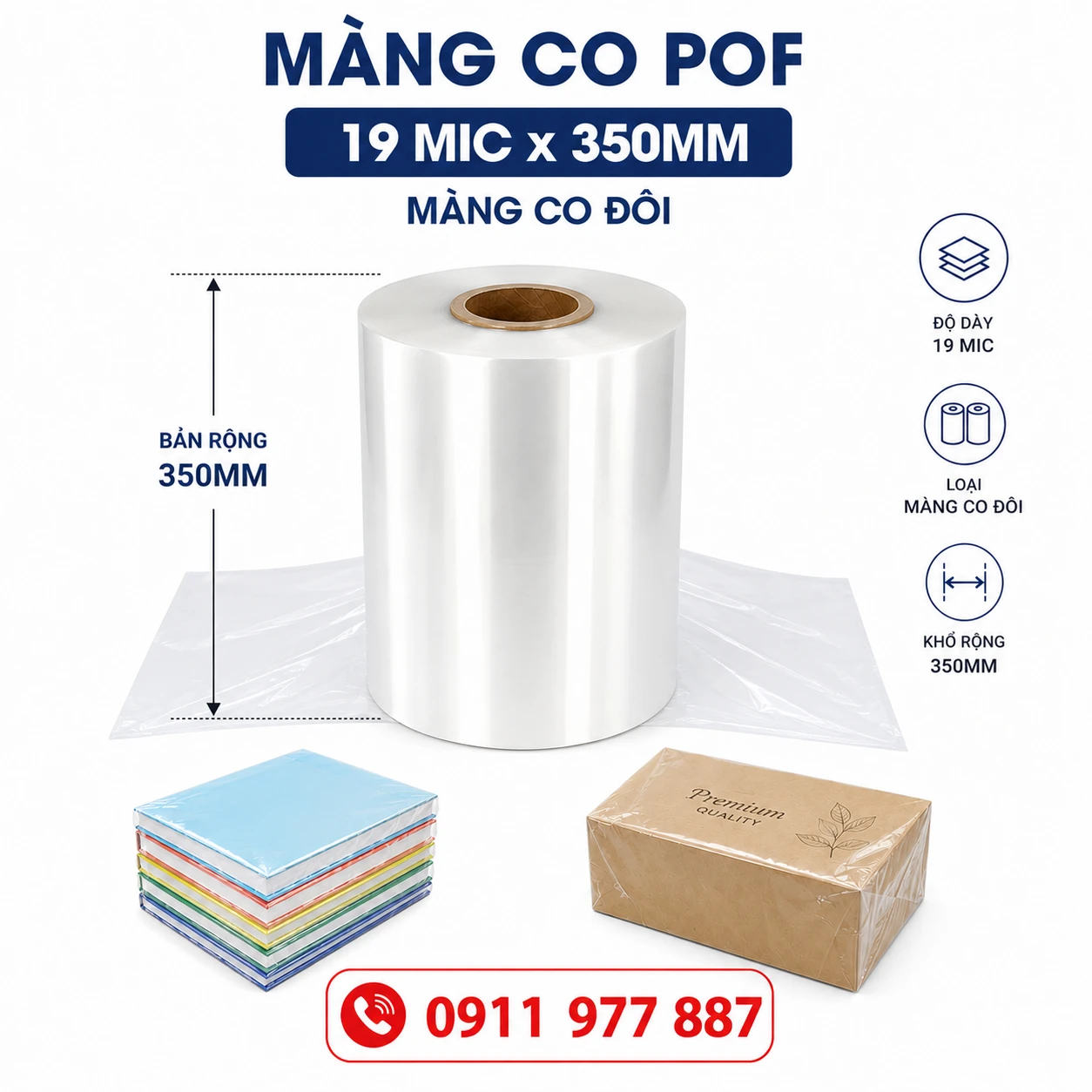 MÀNG CO POF 19 MIC 350 MM - Ảnh 2
