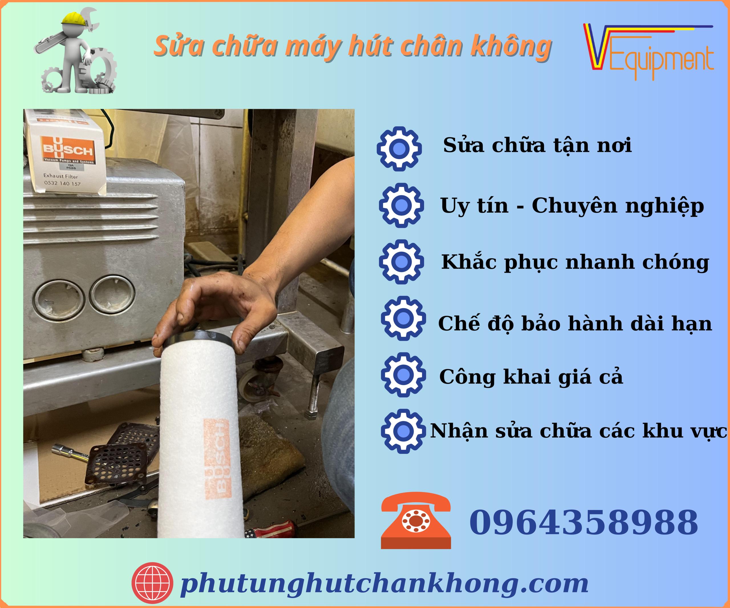Sửa chữa máy hút chân không