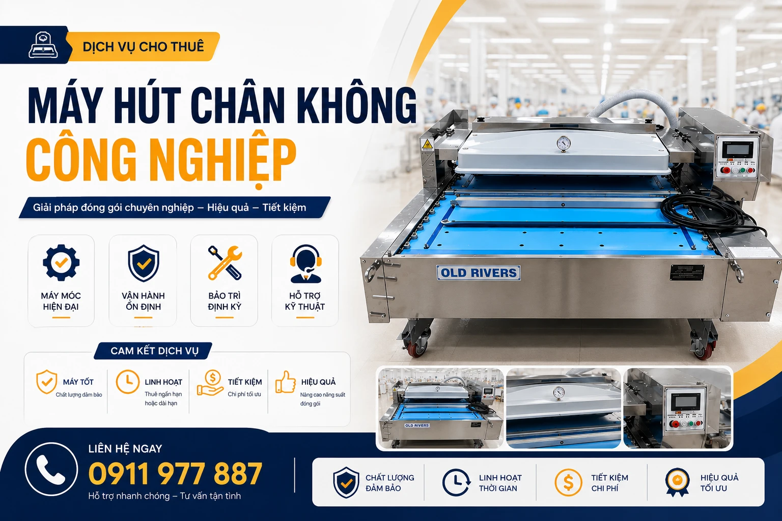 Dịch vụ cho thuê máy hút chân không công nghiệp