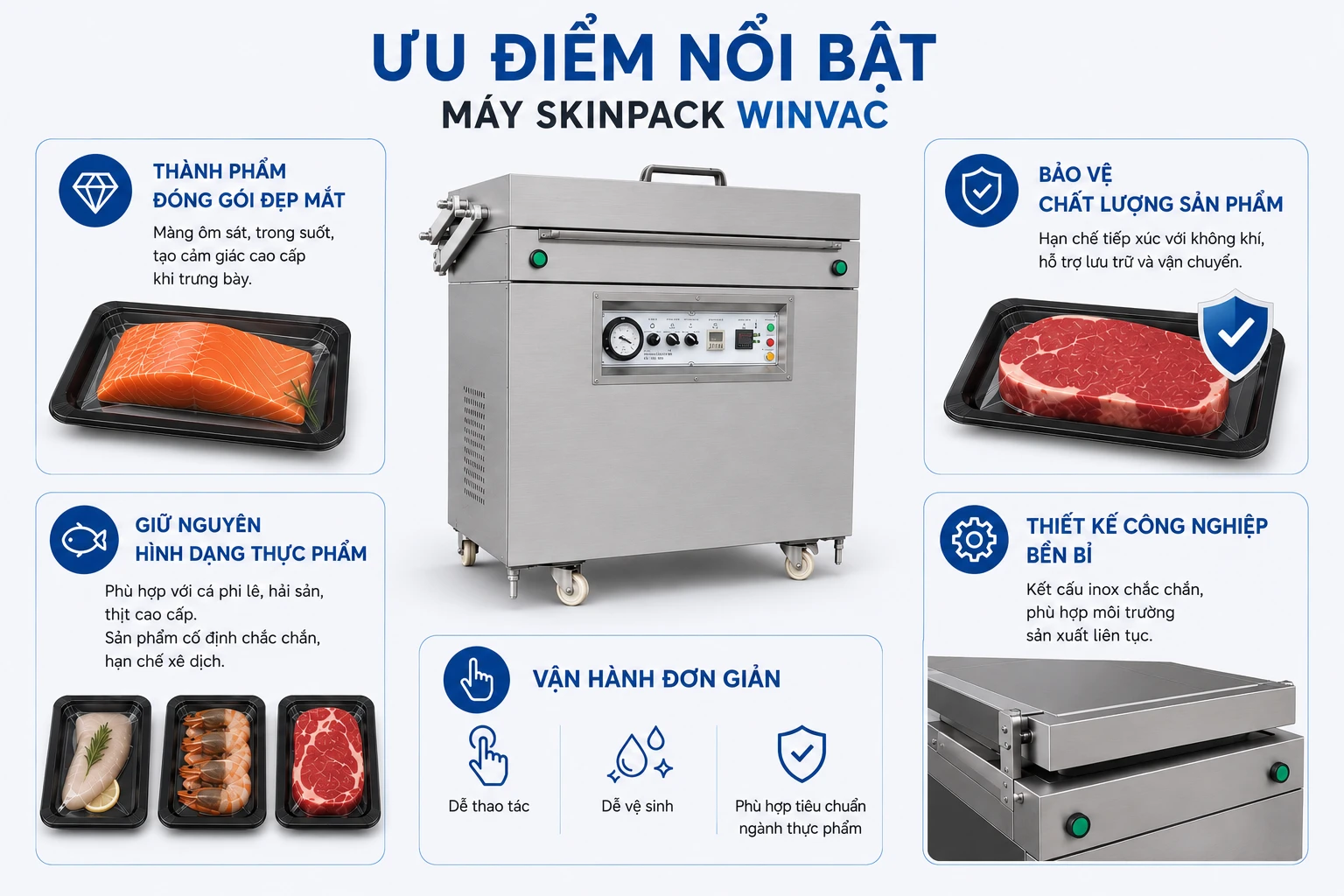 Ưu điểm của máy hút sát da skinpack