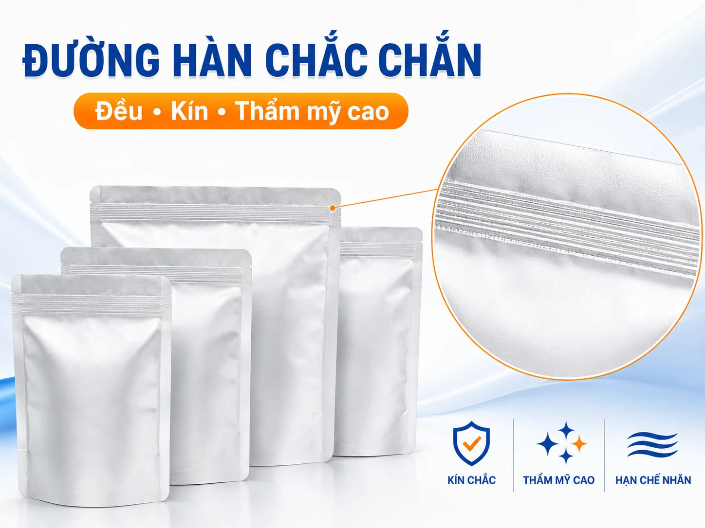Đường hàn máy dán túi