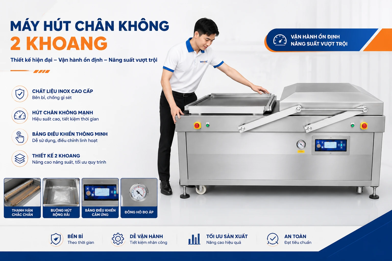Máy hút chân không 2 khoang