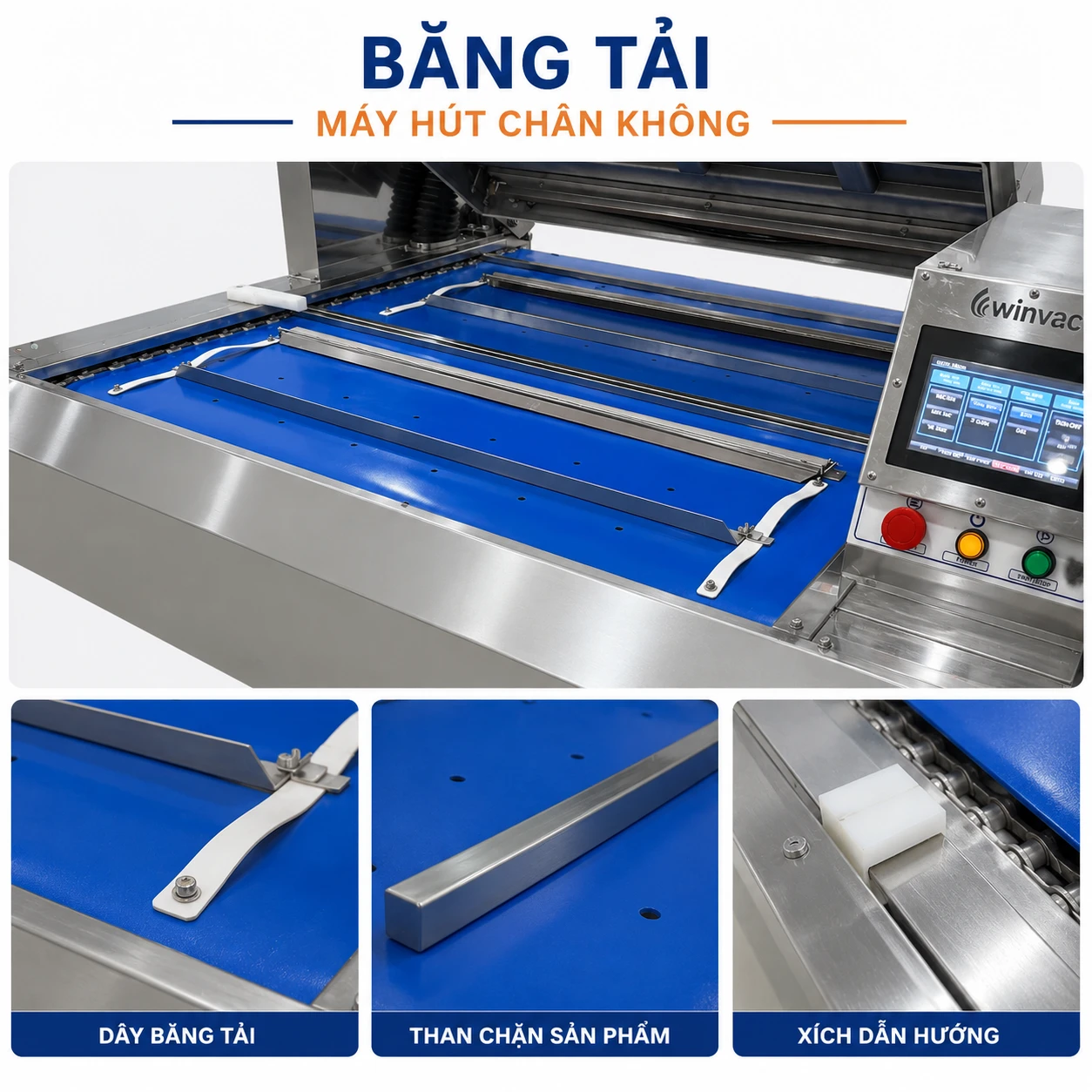 Băng tải máy hút chân không