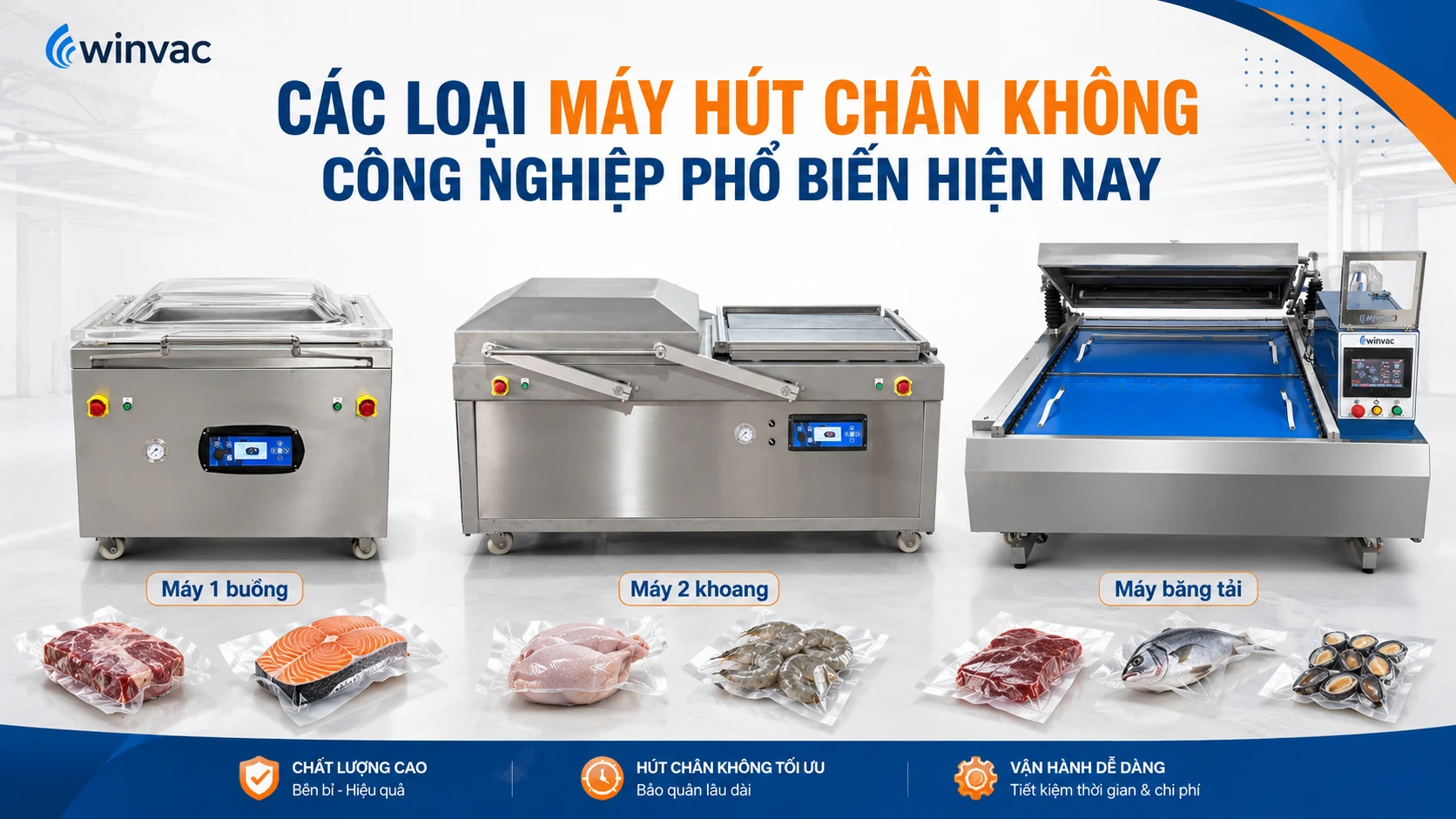 Các loại máy hút chân không công nghiệp