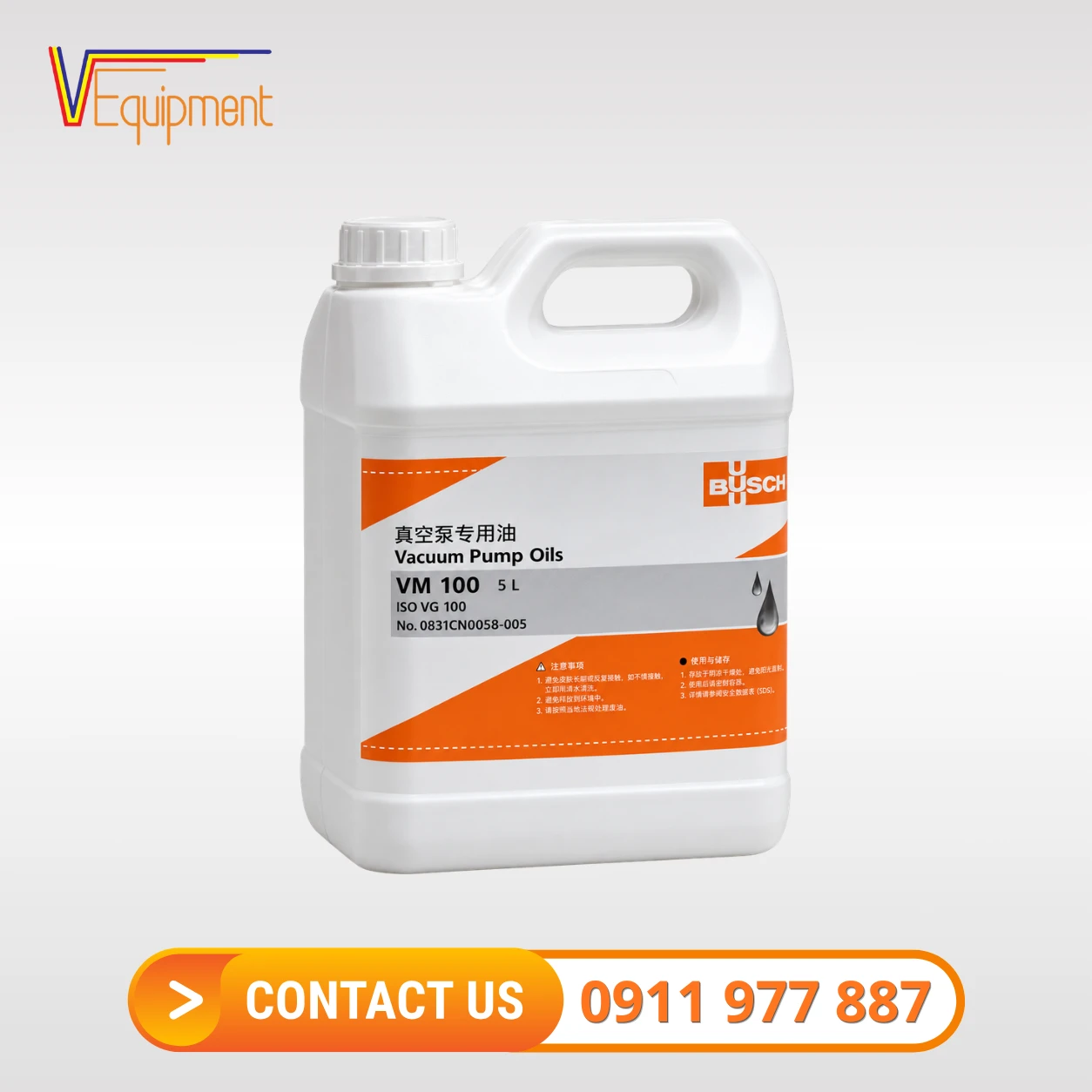 Nhớt bơm Busch VM100 5L hàng Chuẩn Đức